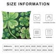 thumbnail image 6 of Jiayy  St Patricks Day Clover Stripes Throw Pillow Cover, Set of 2 Lucky Shamrock Cushion Case Decoration for Sofa Couch, 6 of 6