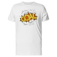 thumbnail image 1 of Comic Art Goal On Yellow Letters Tee Men's -Image by Shutterstock, 1 of 2
