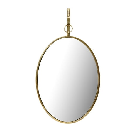 UPC 807472766294 product image for Creative Co-Op Oval Metal Framed Wall Mirror with Bracket  Gold Finish | upcitemdb.com