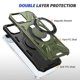 thumbnail image 5 of For iPhone 15 Case Compatible with MagSafe Kickstand TPU PC Phone Cover - Navy Blue, 5 of 5