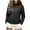 Black, variant on USB Heated Hooded Jacket for Women 21 Zones 4 Control Levels Lightweight Long Sleeve Winter Warm Charging Coat