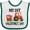 White and Green, variant on Inktastic First Valentines Day Tractor Hearts Boys Baby Bib