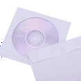 thumbnail image 4 of CD DVD Sleeves, DVD CD Media Paper Envelop Sleeves Holder with Clear Window Close Flap White, Pack of 200, 4 of 5