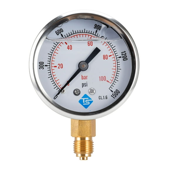 Vacuum Pressure Gauge 0-100 0-1500 1/4'' Bottom Connection Vacuum Gauge Scale Water Air Oil Gauge