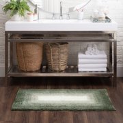 Mohawk Home Ombre Plush Pile Stain/Fade Resistant Non-Slip Machine Washable Bath Mat, Eucalyptus, 2 x 5