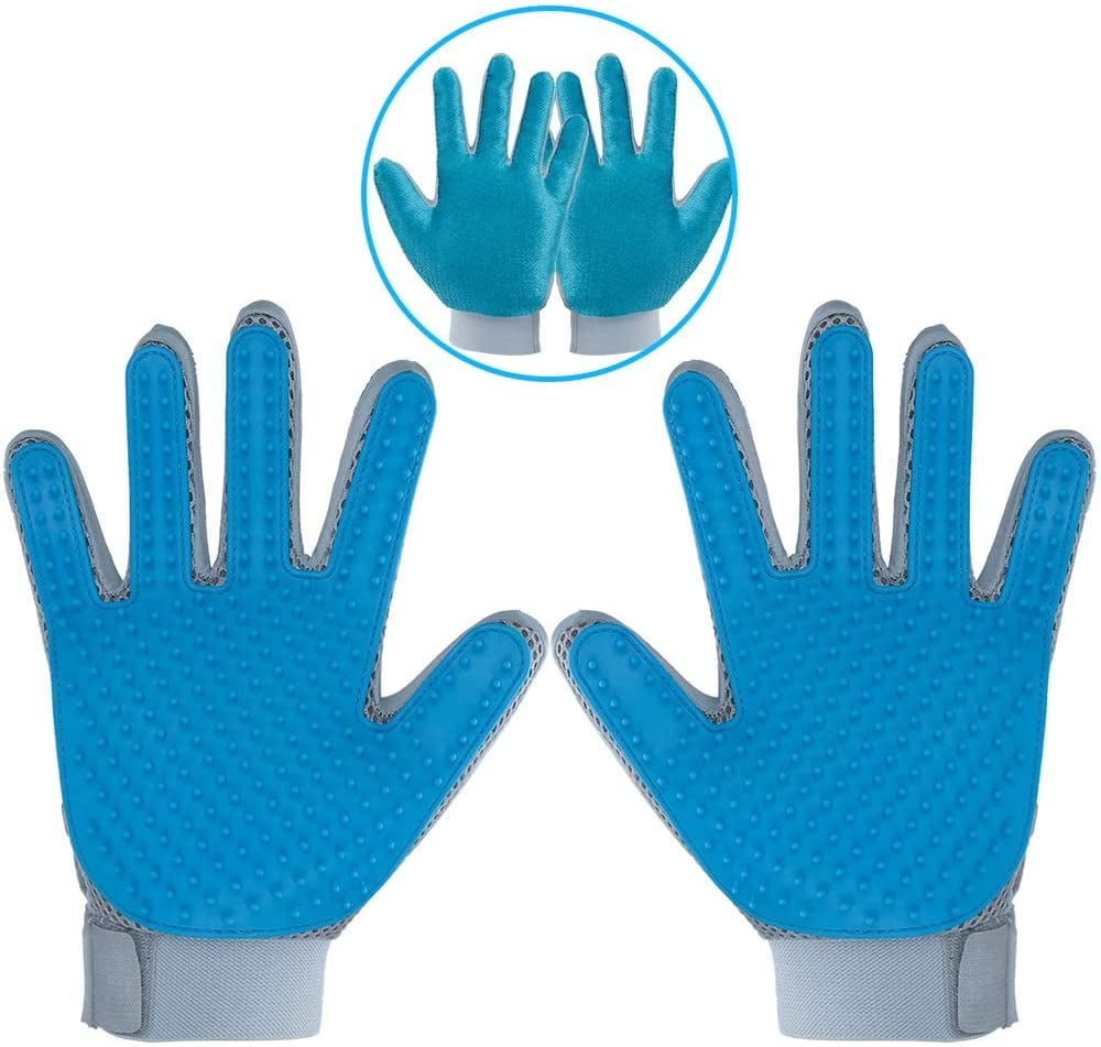 DELOMO Pet Hair Grooming Remover Gloves for Furniture & Pets 1 Pair