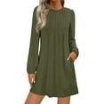 thumbnail image 2 of PRETTYGARDEN Fall Dresses for Women Long Sleeve Mini Short Flowy A Line Casual Holiday Party Tunic Dress Fashion Clothes, 2 of 5