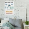 thumbnail image 2 of Human Nervous System Mental Health Wall Art,Brain Anatomy And Psychology Art Poster Print Framed Canvas Painting Artwork For Social Worker Therapist Counseling Office Decor, 2 of 3