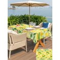 thumbnail image 5 of Outdoor Tablecloth with Umbrella Hole for Patio/Picnic/Party/Camping, Watercolor Lemon Filling Waterproof Table Cloth Rectangle Table Cover Washable, Summer Botanical Leaves Yellow Green (60"x 120"), 5 of 8