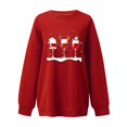 thumbnail image 2 of Gibobby Sudadera de Navidad para mujer Suéter suelto con estampado de color sólido para mujer, con mangas en los hombros y sin sombrero(Rojo,XG), 2 of 4