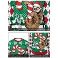 thumbnail image 3 of Faithtur Sweat-Shirt de Noël Unisexe Laid Hommes Femmes Impression Originale Reindeer Col Rond, 3 of 5