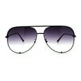 thumbnail image 3 of Womens Luxury Officer Tear Drop Shape Metal Rim Racer Sunglasses [Black - Purple Clear], 3 of 7