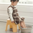 thumbnail image 3 of Thickened Mini Plastic Stool for Home Use, Sturdy Lightweight Low Seat, Multi Purpose Small Stool for Living Room Bathroom Shoe Changing Entryway Adult Household, Yellow, 3 of 7