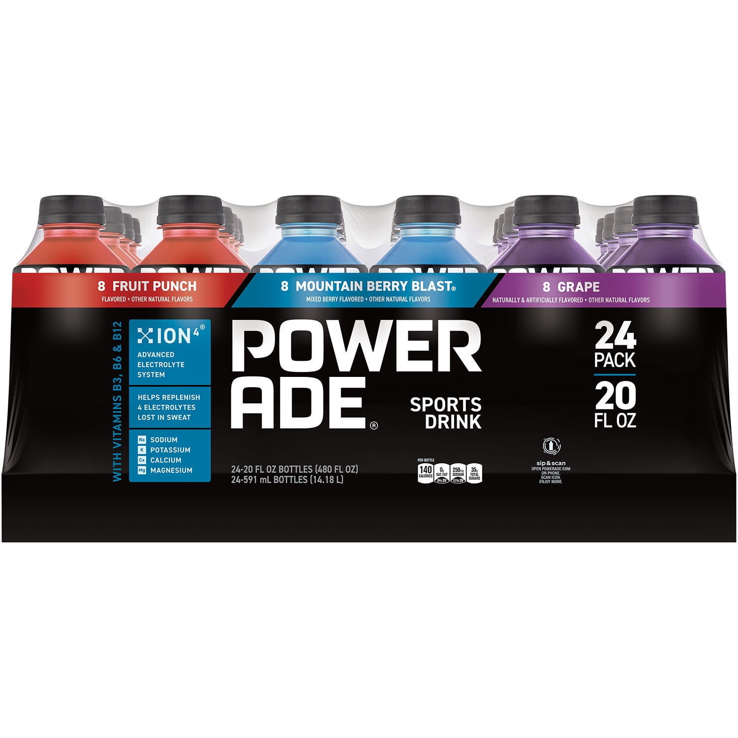 Powerade Sports Drink Variety Pack (20oz / 24pk) - Walmart.com 