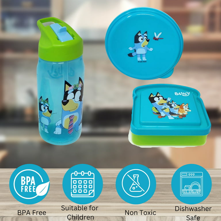 Bluey Lunch Box Kit for Kids Boys Includes Snacks Storage Sandwich  Container and Tumbler BPA-Free Dishwasher Safe Toddler-Friendly Lunch  Containers Home School Travel Nursery Food Plates Set of 3 