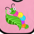thumbnail image 4 of Inktastic Cute Caterpillar on Leaf Boys or Girls Baby Bib, 4 of 4