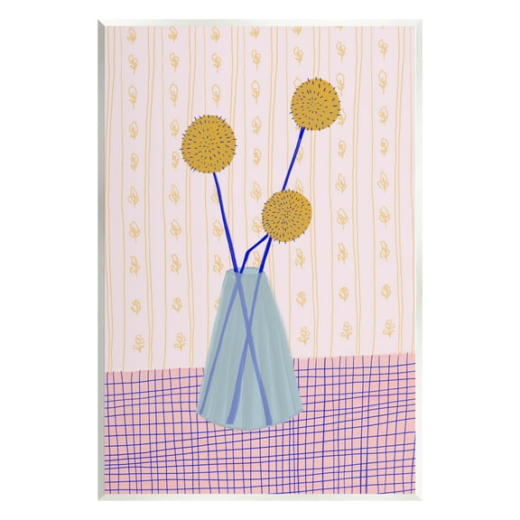 Stupell Modern Craspedia Botanical Blooms Botanical & Floral Painting Wall Plaque Unframed Art Print Wall Art