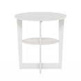 thumbnail image 3 of Furinno JAYA Oval End Table, Side Table, Nightstand, White, 3 of 6