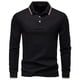 thumbnail image 1 of pstuiky Camisas casuales de manga larga para hombre, Blusa/camisa de manga larga con cuello vuelto y botones ajustados para hombre camisetas de hombre s, 1 of 3
