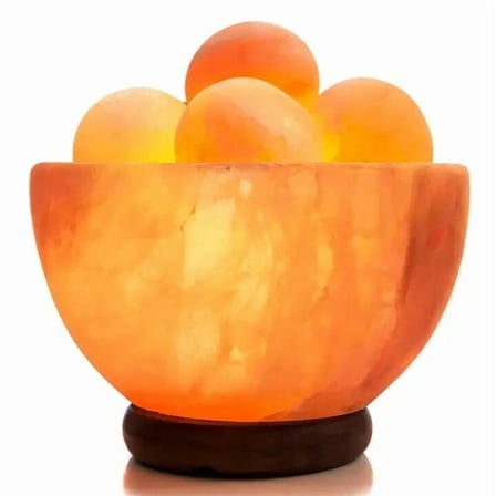 Himalayan Fire Bowl Salt Lamp With Salt Chrystal Balls