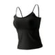 thumbnail image 3 of Camiseta de tirantes finas ajustables de secado rápido para mujer, ideal para usar debajo de otras prendas. Negro M, 3 of 9
