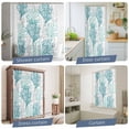 thumbnail image 5 of Teal Grey Coral Coastal Waterproof Shower Curtain, 72"x72" Washable Polyester Fabric Shower Curtains for Bathroom, Summer Beach Seaside Nautical Decorative Bathtub Curtain Sets with Hooks, 5 of 9