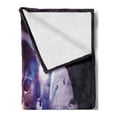 thumbnail image 2 of Space Cat Soft Flannel Fleece Throw Blanket, Kitty in Cosmonaut Suit in Galaxy Stars Supernova Design Image, Cozy Plush for Indoor and Outdoor Use, 50" x 70", Dark Blue Purple, by Ambesonne, 2 of 5