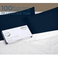 thumbnail image 6 of Royale Linens 400 Thread Count 100% American Grown Cotton Pillowcase Set - Luxury Sateen King Pillow case - 20"x40" Inch Soft & Smooth Set of 2 Navy Pillowcases - (King, Rivera Navy), 6 of 9