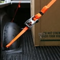 thumbnail image 4 of SmartStraps RatchetX Heavy Duty Ratchet Tie Down Straps, 1-1/4" x 14 ft, 1,000 lb Safe Work Load, 3,000 lb Break Strength, Padded Handle, Orange, 4-Pack, 4 of 10