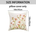 thumbnail image 6 of Unique Bargains Pack of 2 Flower Embroidered Throw Pillow Covers Pink Green, 6 of 6