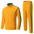 thumbnail image 5 of Men Tracksuit Set Zip Up Sets Bottoms Full Zip Casual Jogging Gym Suit Jacket with Pockets Yellow XXXL, 5 of 6