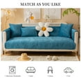 thumbnail image 3 of ANMINY Velvet Couch Cover Quilted Velvet Embossed Leaf Pattern Sofa Cover, Machine Washable Couch Protector for Pets & Kids, 3 of 6