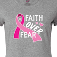 thumbnail image 4 of Inktastic Breast Cancer Awareness Faith over Fear Women's T-Shirt, 4 of 5