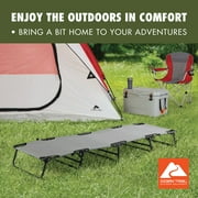 Ozark Trail Camping Folding with Easy Setup Cot, Gray, Adult,75.6in x 25 in x 8.46in, Polyester