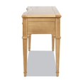 thumbnail image 6 of JTH LUXE Dauphin 55" 3-Drawer Wood Executive Desk Natural Brown Rubber Wood & Veneer, 6 of 10