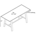 thumbnail image 6 of KFI Studios Urban Loft 7' x 3' Bar Table, Solid Wood Natural Top, 6 of 6