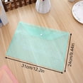 thumbnail image 3 of Stationery Transparent Button File Bag Student Plastic Paper Bag A4 Color Thickened File Bag Five Colors Random., 3 of 8