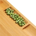 thumbnail image 4 of HHXRISE Organic Bamboo Cutting Board for Kitchen, With 3 Built-in Compartments and Juice Grooves, Chopping Board for Meats Bread Fruits, BPA Free(17.2x13.4"), 4 of 8