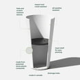 thumbnail image 2 of Veradek Column Series 26" Tall Plastic-Stone Planter 2 Pack - (White), 2 of 11