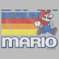 thumbnail image 2 of Men's Nintendo Super Mario Rainbow Stripes Graphic Tee Athletic Heather 3X Large, 2 of 5