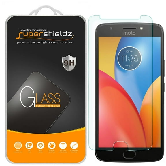 [1-Pack] Supershieldz for Motorola Moto E4 Plus (4th Generation) Tempered Glass Screen Protector, Anti-Scratch, Anti-Fingerprint, Bubble Free