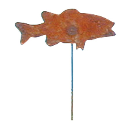 Fish Rusted Garden Stake