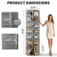 thumbnail image 4 of Ktaxon 7-Tier Rotating Shoe Rack Tower,  Free Standing 360° Revolving  Organizer, 28 Pairs of Shoes/ Bag, Gray, 4 of 17