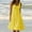 Yellow, variant on Women's Fashion Holiday Summer Solid Color Sleeveless Party Beach Dress