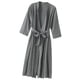 thumbnail image 3 of Bata de noche con cuello en V, ropa de dormir sexy, bata de mujer, vestido de noche, gris, XXL seitruly AP000943-06, 3 of 7
