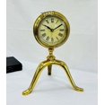 thumbnail image 3 of THOR INSTRUMENTS Brass Vintage Analog Vintage Table Clock on Stand, Decorative Desk and Shelf Clock Rustic Mantel Clock Non-Ticking, Home Decor, 3 of 5