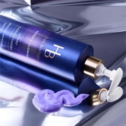 Hair Biology Purple Violet Silver Shampoo for Gray or Blonde Brassy Color Treated Hair, Fights Brassiness and Replenishes - 12.8 fl oz