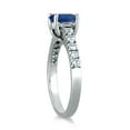 thumbnail image 2 of SZUL Women's 1 Carat Oval Sapphire and Diamond Ring in 14K White Gold, 2 of 4