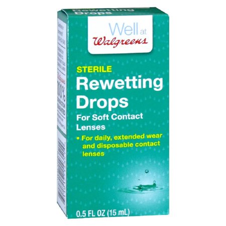 Walgreens Rewetting Drops For Soft Contact Lenses and Daily, Extended Wear Disposable Contact Lenses, 0.5 Ounce