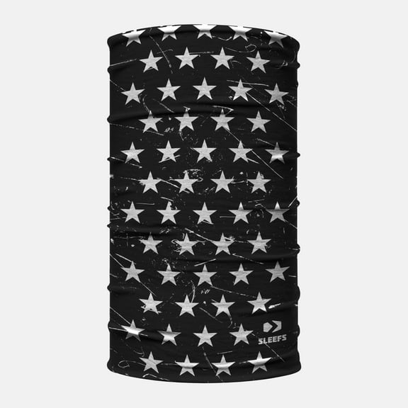 Stars Black White Neck Gaiter